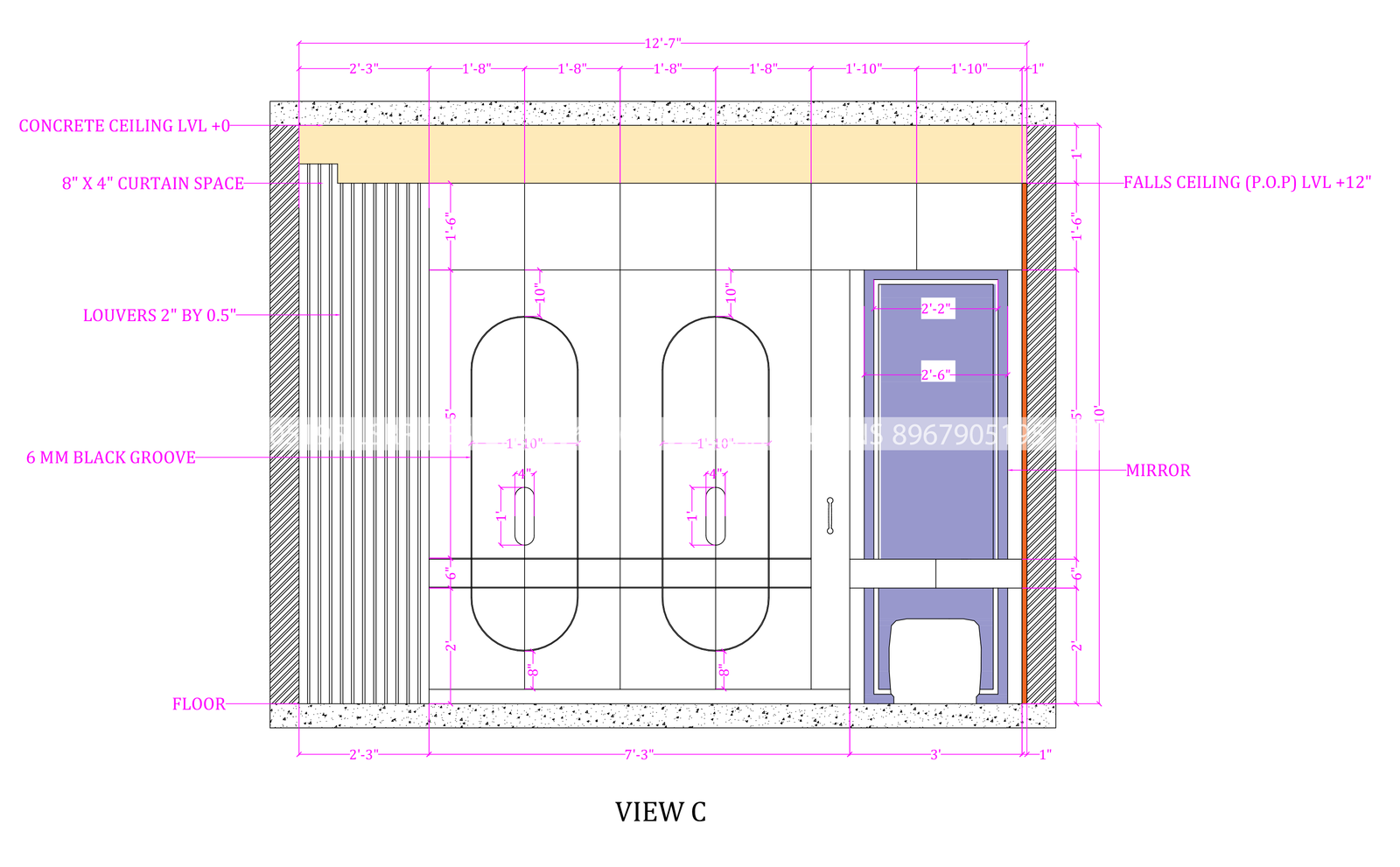 Bedroom working drawing